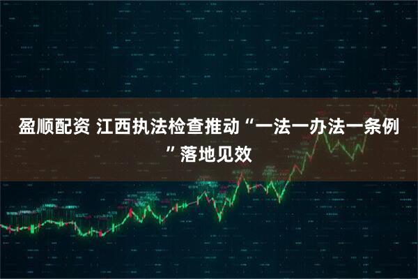 盈顺配资 江西执法检查推动“一法一办法一条例”落地见效